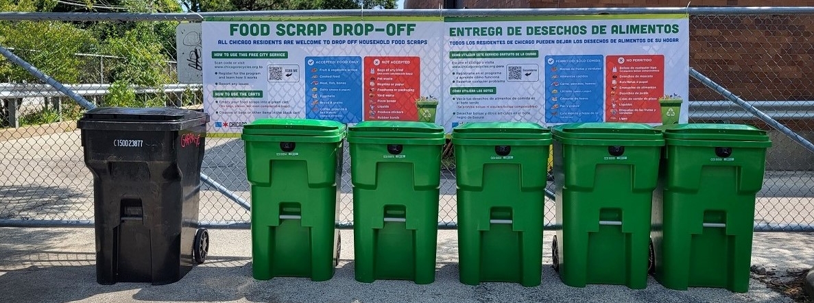 Food scrap drop off containers